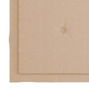havestole med beige hynder 4 stk. massivt teaktræ