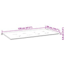 havebænk med hynde 120 cm massivt akacietræ