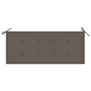 foldbar havebænk med hynde 118 cm bambus