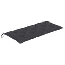 foldbar havebænk med hynde 118 cm bambus