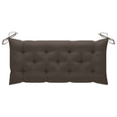 foldbar havebænk med hynde 118 cm bambus