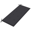 havebænk med hynde 120 cm bambus