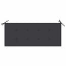 havebænk med hynde 120 cm bambus