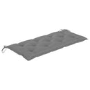 havebænk med hynde 120 cm bambus