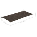 havebænk med hynde 120 cm bambus
