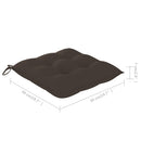 havestole 3 stk. med hynder massivt akacietræ