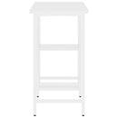 computerbord 80x40x72 cm MDF og metal hvid