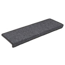 trappemåtter 15 stk. 65x21x4 cm mørkegrå rektangulær kant