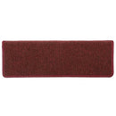 trappemåtter 15 stk. 65x21x4 cm bordeaux rektangulær kant