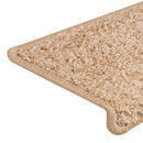 trappemåtter 15 stk. 65x21x4 cm guld rektangulær kant