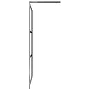 brusevæg 100x195 cm klart sikkerhedsglas sort