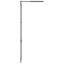 brusevæg med klart ESG-glas 115x195 cm sort