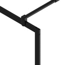 brusevæg med klart ESG-glas 115x195 cm sort