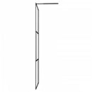 brusevæg 90x195 cm hærdet glas sort