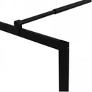 brusevæg 90x195 cm hærdet glas sort