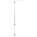bruseafskærmning 100x195 cm hærdet glas sort