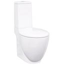keramisk toilet afløb i bunden rund hvid