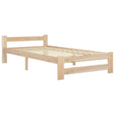 sengeramme uden madras massivt fyrretræ 90x200 cm