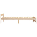 sengeramme uden madras massivt fyrretræ 90x200 cm