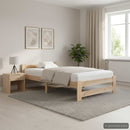 sengeramme uden madras massivt fyrretræ 90x200 cm