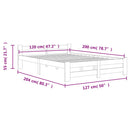 sengestel 120x200 cm massivt fyrretræ