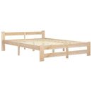 sengeramme uden madras massivt fyrretræ 140x200 cm