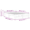 sengestel 180x200 cm massivt fyrretræ