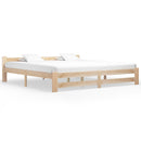 sengeramme uden madras massivt fyrretræ 200x200 cm