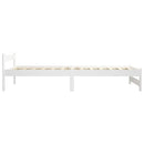 sengeramme uden madras massivt fyrretræ 90x200 cm hvid