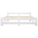 sengeramme uden madras massivt fyrretræ 120x200 cm hvid
