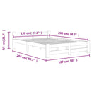 sengeramme uden madras massivt fyrretræ 120x200 cm hvid