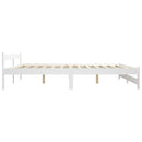 sengestel 160x200 cm massivt fyrretræ hvid