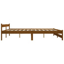 sengeramme 160x200 cm massivt fyrretræ gyldenbrun