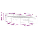 sengeramme 160x200 cm massivt fyrretræ gyldenbrun
