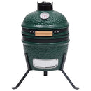 2-i-1 Kamado-røgegrill 56 cm keramisk grøn
