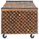 Sofabord 110x45x38 cm massivt teaktræ