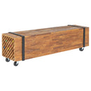 tv-bord 110x30x32,5 cm massivt teaktræ