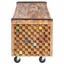 tv-bord 110x30x32,5 cm massivt teaktræ