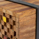 tv-bord 110x30x32,5 cm massivt teaktræ