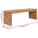 tv-bord 110x60x38 cm massivt teaktræ