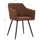 spisebordsstole 6 stk. stof brun