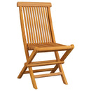havestole med beige hynder 6 stk. massivt teaktræ