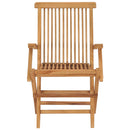 havestole med beige hynder 4 stk. massivt teaktræ
