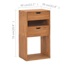 opbevaringsskab 40x30x76 cm massivt teaktræ