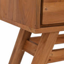 konsolbord 80x30x80 cm massivt teaktræ
