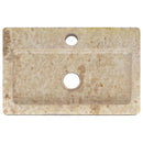 væghængt håndvask 38x24x6,5 cm marmor cremefarvet