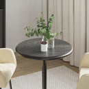 bordplade Ø50x2,5 cm marmor sort