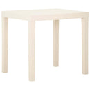 havebord 79x65x72 cm plastik hvid