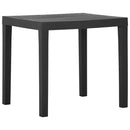 havebord 79x65x72 cm plastik grå