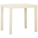 havebord 79x65x72 cm plastik hvid